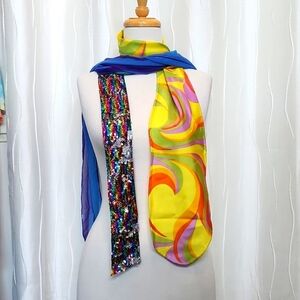 3 Retro Multicolor Scarves